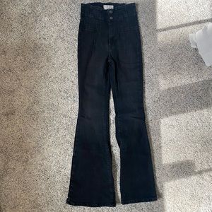 Free People Black Jayde Flare Jeans Sz 27